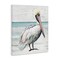 Stupell Industries Rustic Pelican on Shoreline Canvas Wall Art